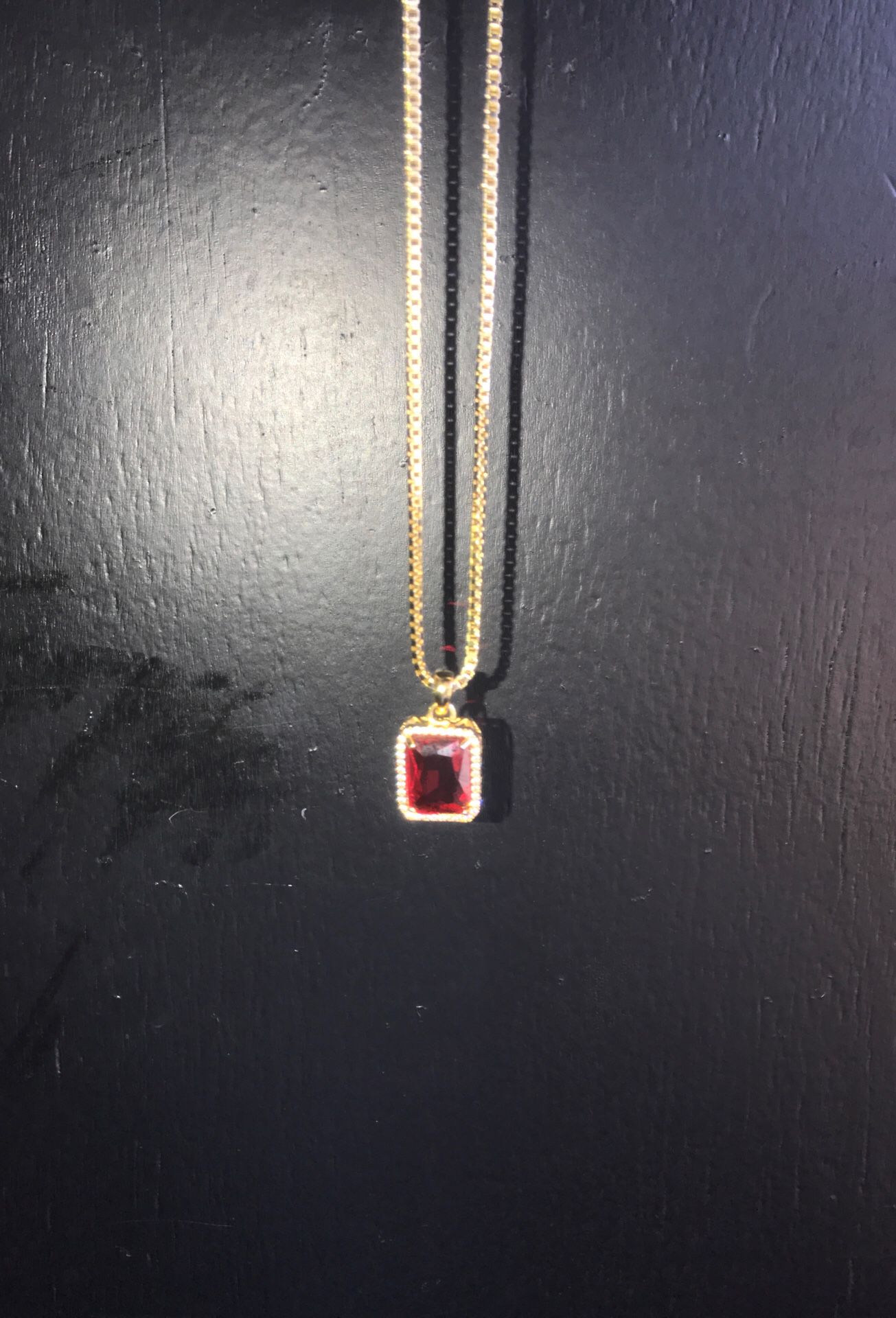 Gold and ruby chain