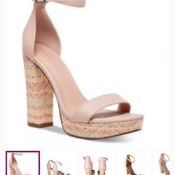 Madden Girl 'Suzy Blush' Woven Platform Heels