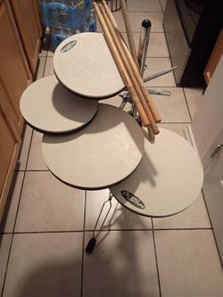 Drum Practice Pads with Stand and Sticks