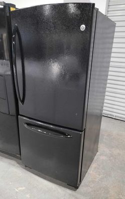 GE Bottom Freezer Black Refrigerator
