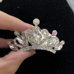 Mini Silver Crystal Rhinestones Tiara