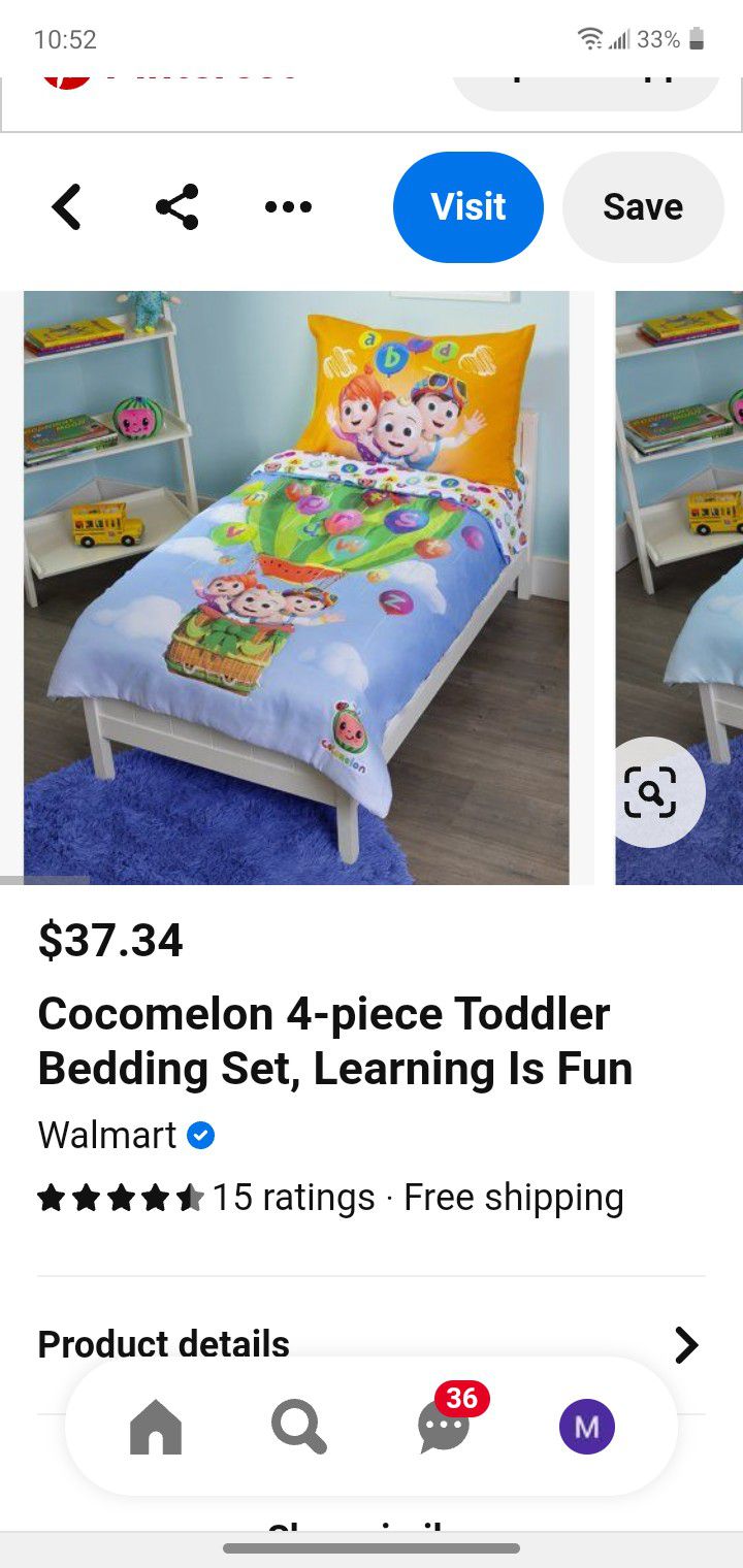 Cocomelon Toddler Crib Set