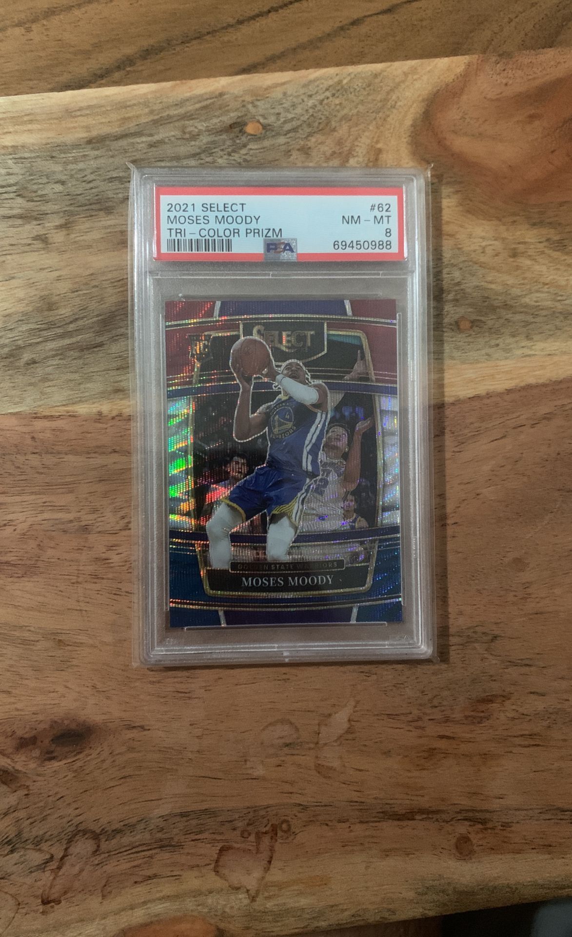 2021 Select Moses Moody Tri-color Prizm Card