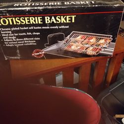 Rotisserie Basket For Grill New 