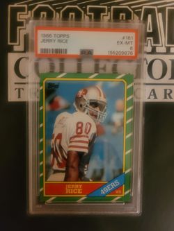 1986 topps football set. Rice psa 6