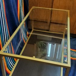 Mid Century Glass & Metal Frame Coffee table