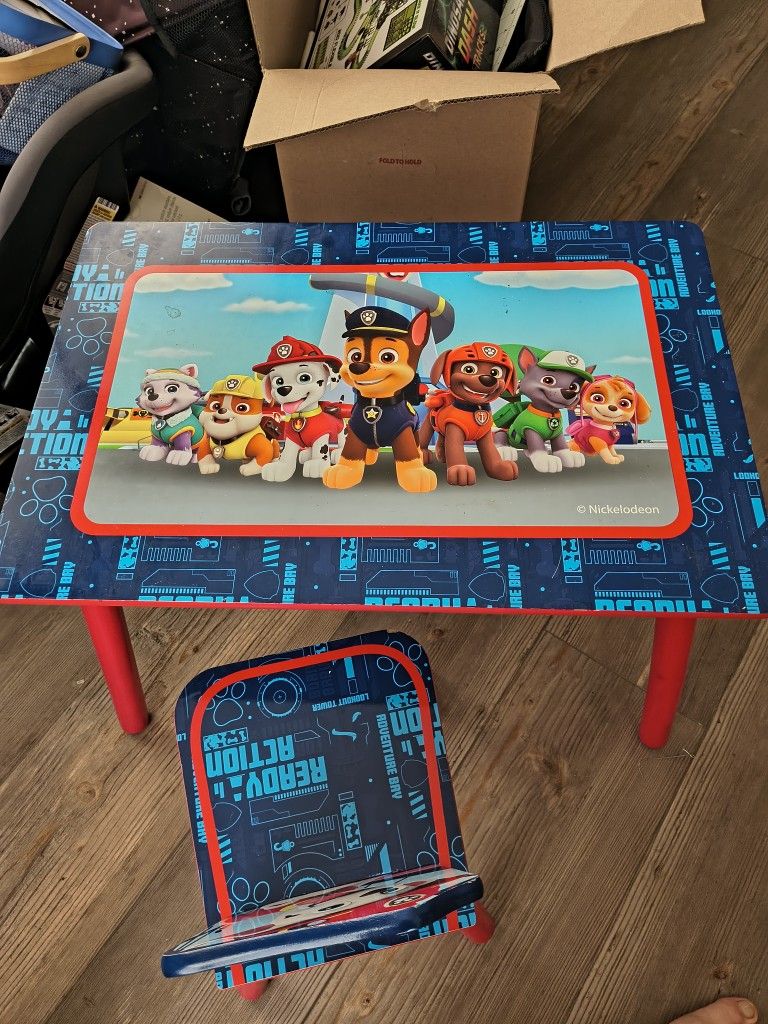 Paw Patrol Children's Table And Chair
