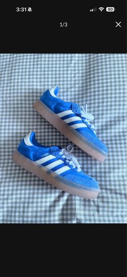 Blue Adidas Sambas