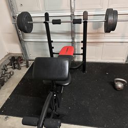 Incline Bench Press With Bar And Weights