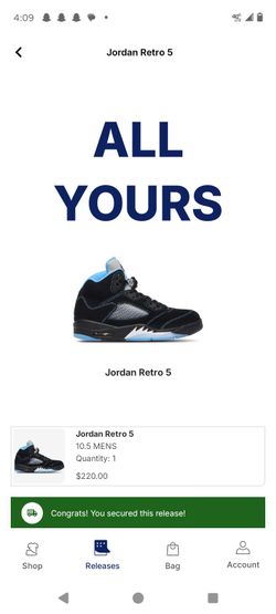 Jordan 5 black/unc blue
