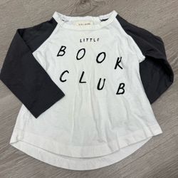 Kid + Kind “Little Book Club” Organic Cotton Long Sleeve Shirt