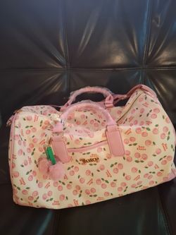 Pink Juicy Couture Cherry Print Duffle Bag