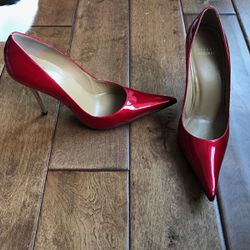 Red Stuart Weitzman pointed heels (like new)