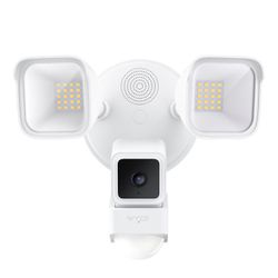 Wyze - Wired Outdoor Wi-Fi Floodlight Home Security Camera - White