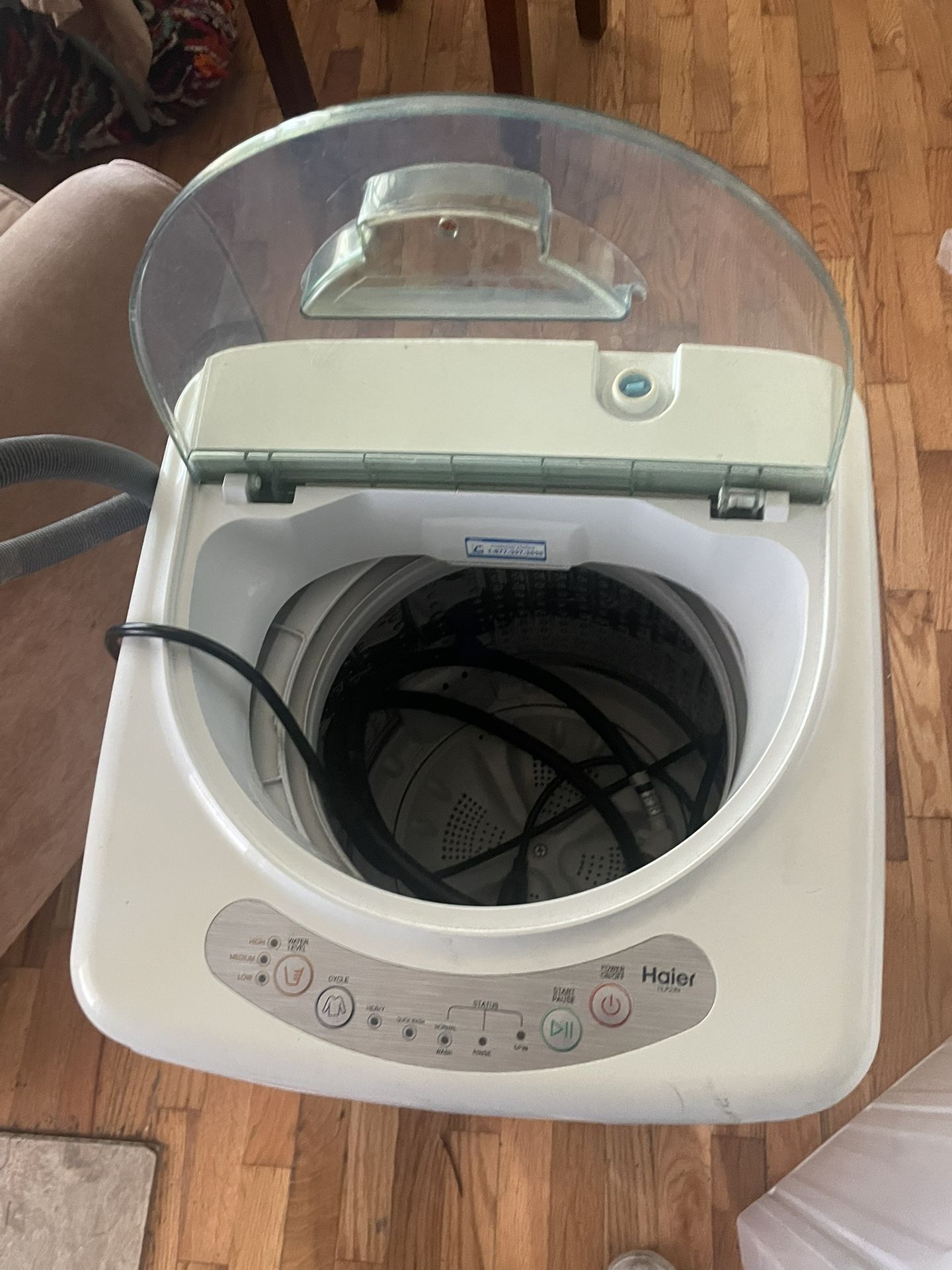 1.0 Cu Ft Portable Washer Machine Haier HLP21N/B W17.6 D17.2 H29.9