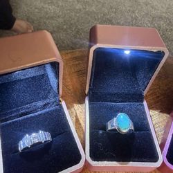 Silver Band with CZ/Crystal Accents