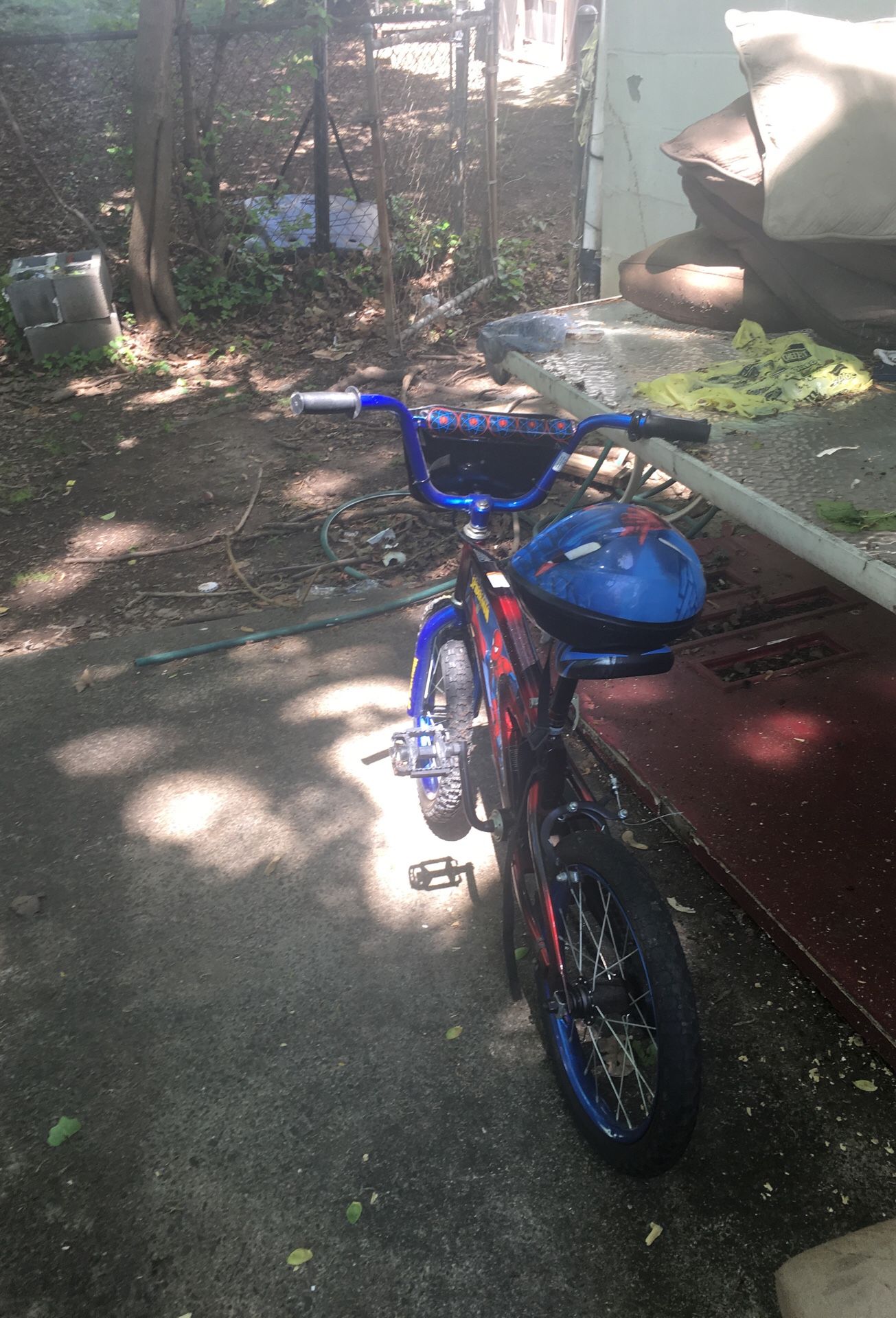 New bike for boy spider men