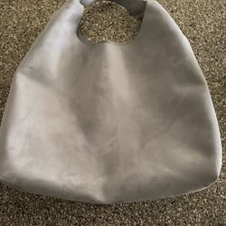 GAP Grey Vegan Suede Slouch Bag