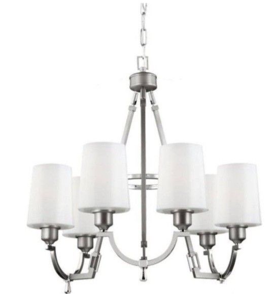 New In Box 6 Light Chandelier