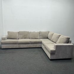 Living Spaces Bonaterra Beige Sectional - Freshly Cleaned - we can deliver