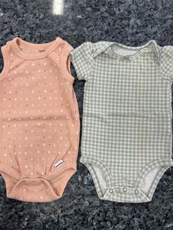 Gerber and Carter's baby girl bodysuits (sizes 6 to 12 months)