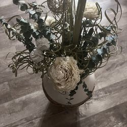 Large Vase With dry Flowers From Homegoods