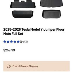 2025-2026 Tesla Model Y Juniper Floor Mats Full Set