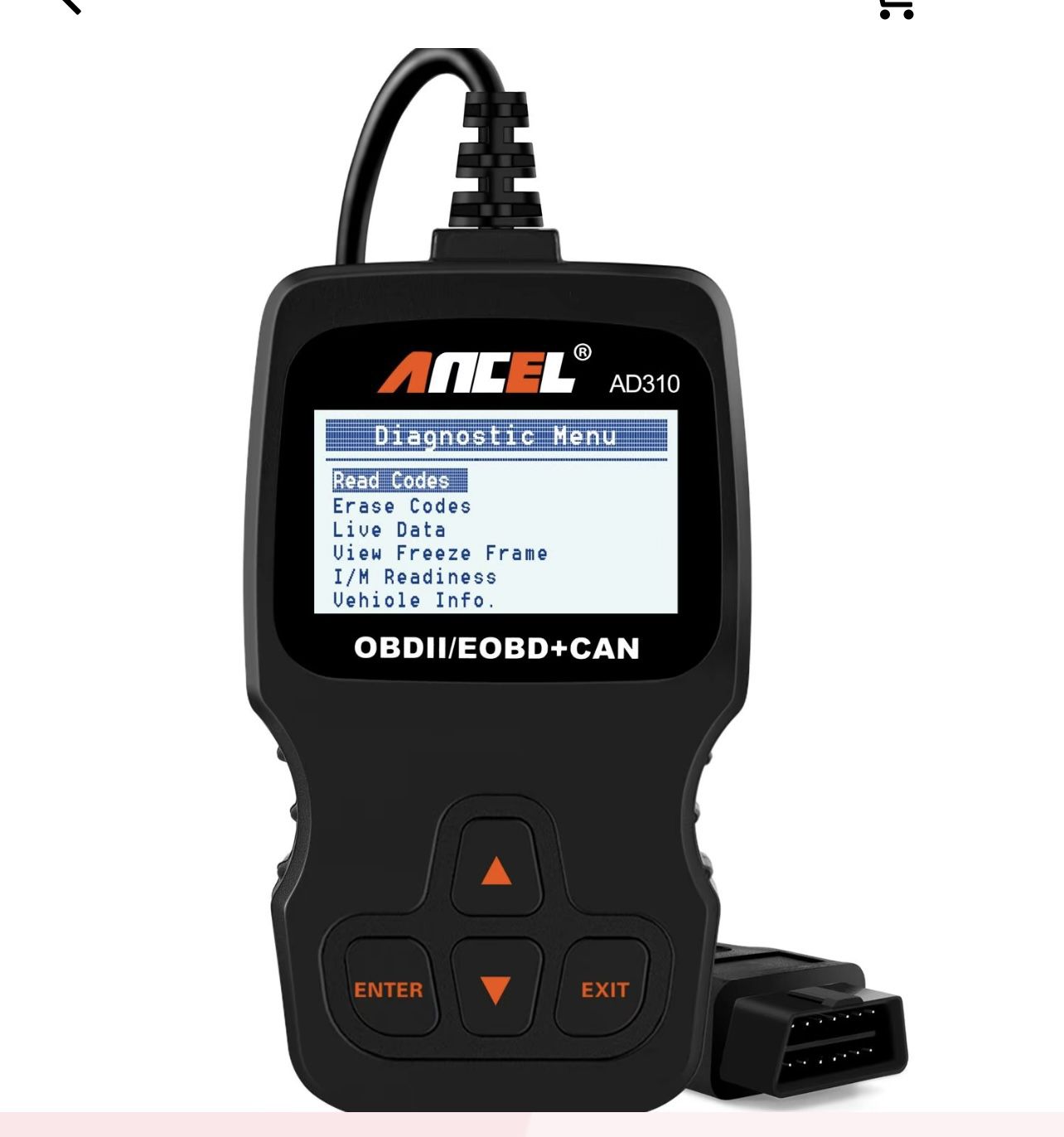 ANCEL AD410 Automotive OBD2Scanner Car Check Engine Fault CodeReader Diagnosis