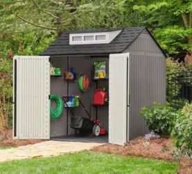 Outdoor Storage Shed With Floor 7x7' - New in box, Delivery