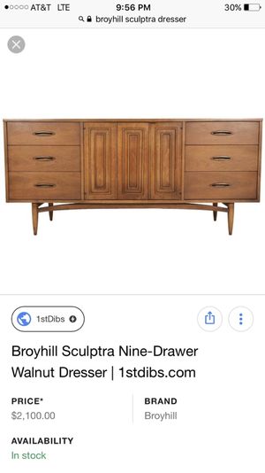 Mid Century Broyhill Sculptra 9 Drawer Dresser Free Delivery For