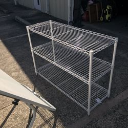 WHITE METAL RACK