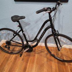 Trek Verve 1 Step Thru 7 Speed Adult Medium 19" Hybrid Bike with Aluminum Frame and Shimano Parts 
