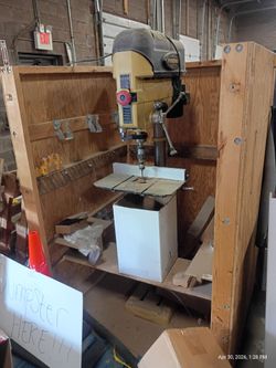 Top of line drill press comes with the surround custom built base doesn't have near the wear it should