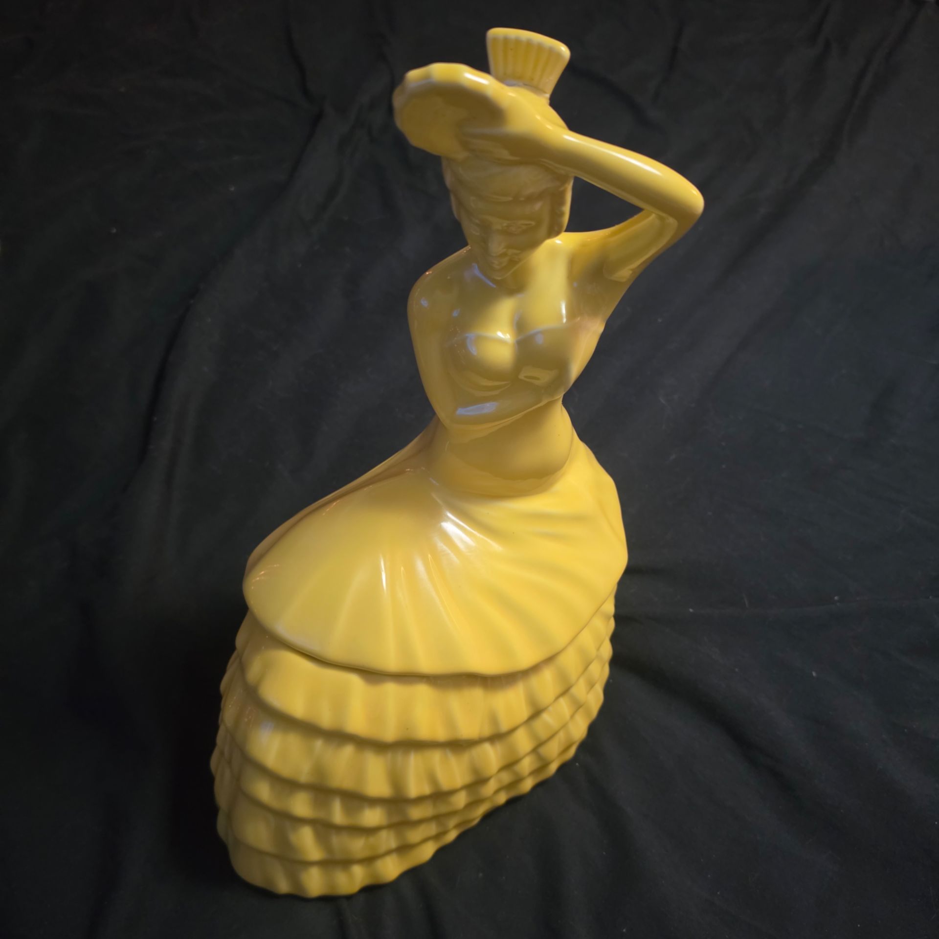 Fiesta Dancing Lady Cookie Jar in Sunflower