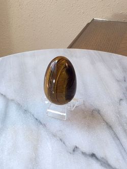 1.8" Approximately Tiger Eye Egg Quartz Crystal