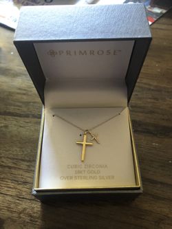 Primrose 18k Gold Cross Pendant