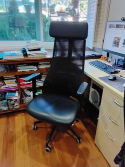 JÄRVFJÄLLET Office chair with armrests, Glose black