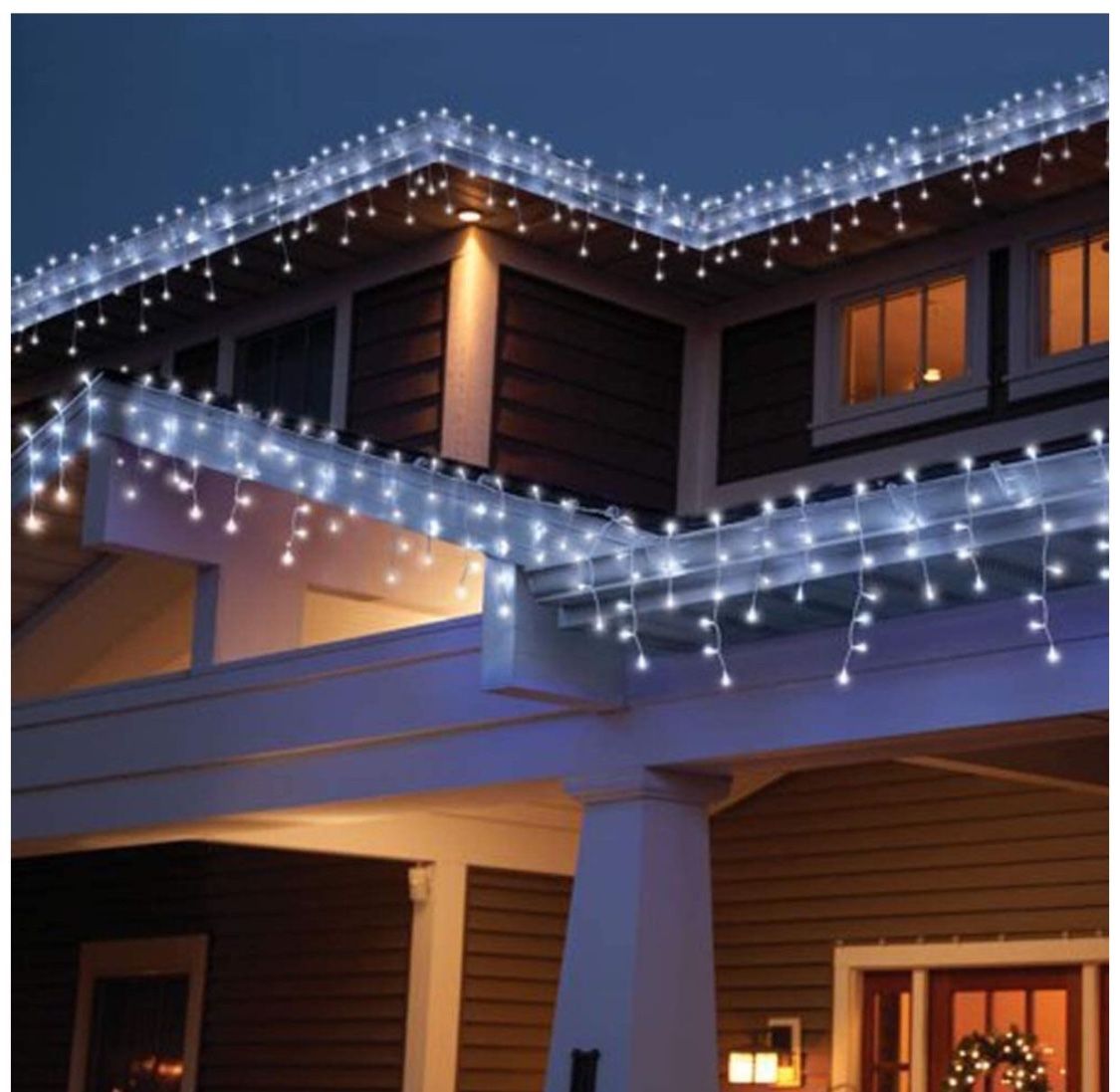 Icicle String Lights with 72 Drops, 432 LED 35.4ft 8 Modes Low Voltage