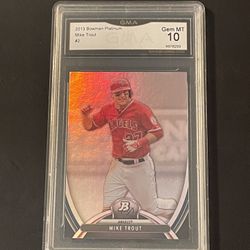 Angels Mike Trout Graded 10 Baseball Card 