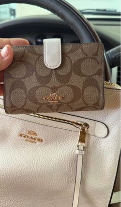 Coach Signature Wallet and Leather Tote Set