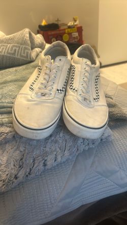 Van Skateboard Shoes Men 13 White And Black Trim $25