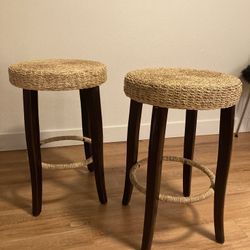 Pier 1 Jute Stools (2)