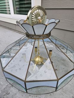 Glass kitchen chandelier