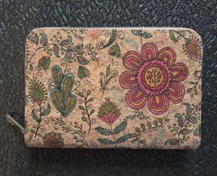 Boho Ladies Wallet - Copper Brown With Flowers  - BRAND NEW!