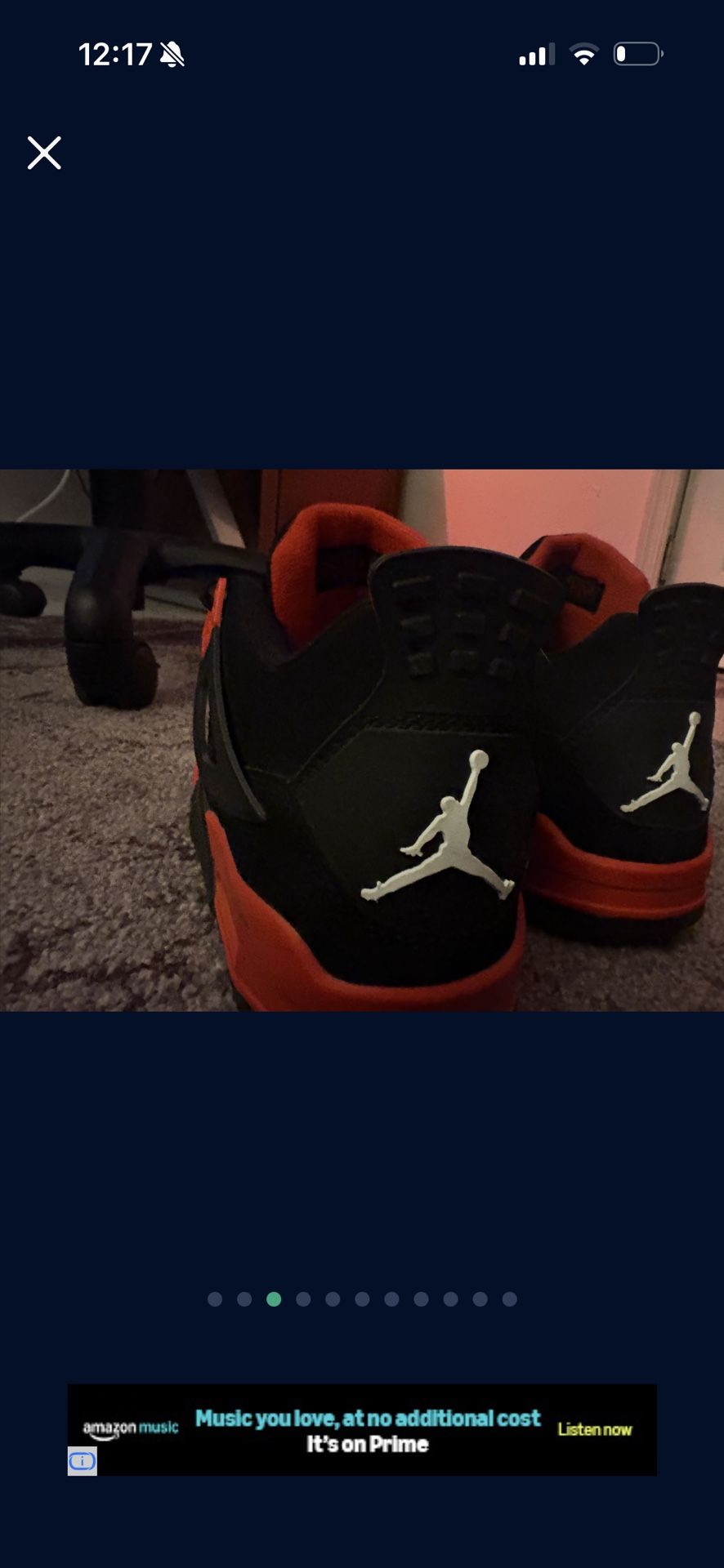Jordan Red Thunder 4s (size 8)