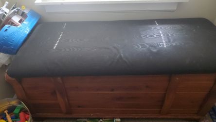 Wood toy chest