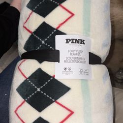 Pink Victorias Secret Plush Blanket 