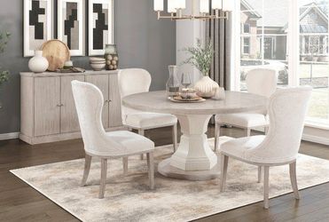 Transform your home our exquisitely designed two-tone Round dining set