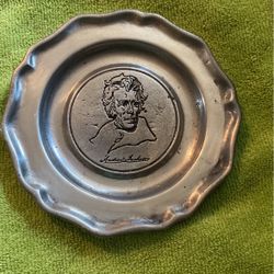 Andrew Jackson Pewter Plate