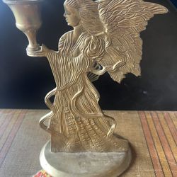 Brass Angel Candle Holder